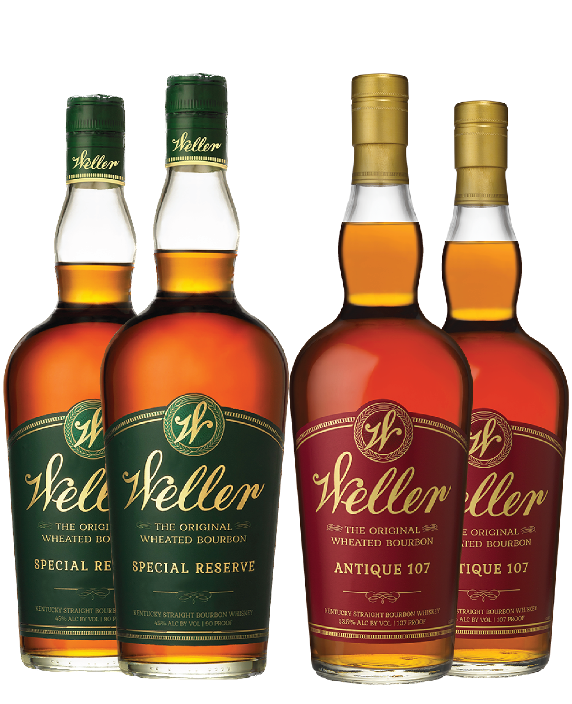 2 W.L. Weller Special Reserve and 2 Antique 107 Bourbon Bundle - Liquor Bar Delivery