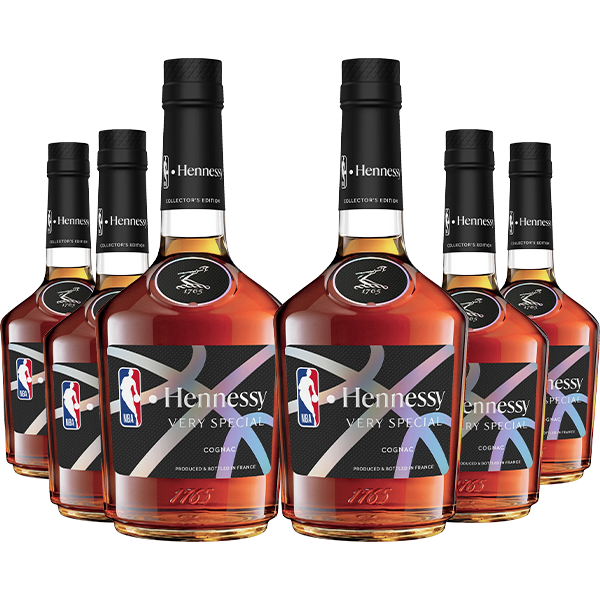 6 bottles  of Hennessy VS NBA Limited Edition bundle