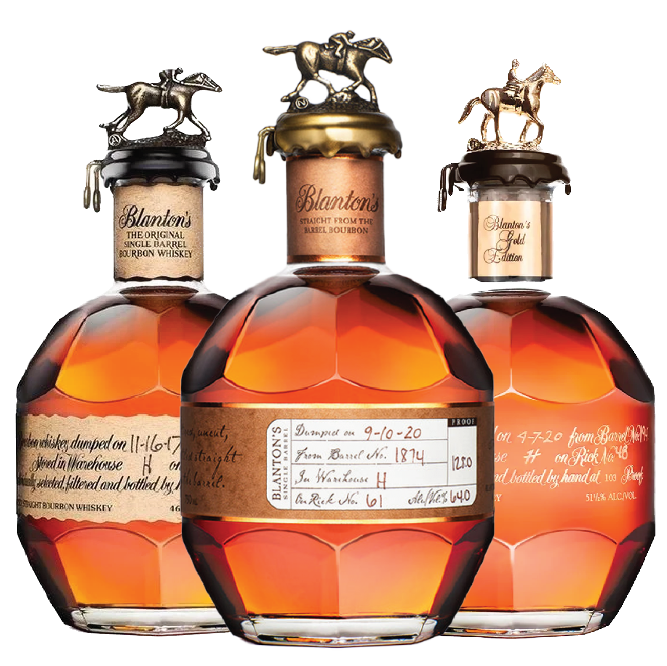 Blanton's Single Barrel, Blanton's Gold, Blanton's Straight From The Barrel Bundle - Liquor Bar Delivery