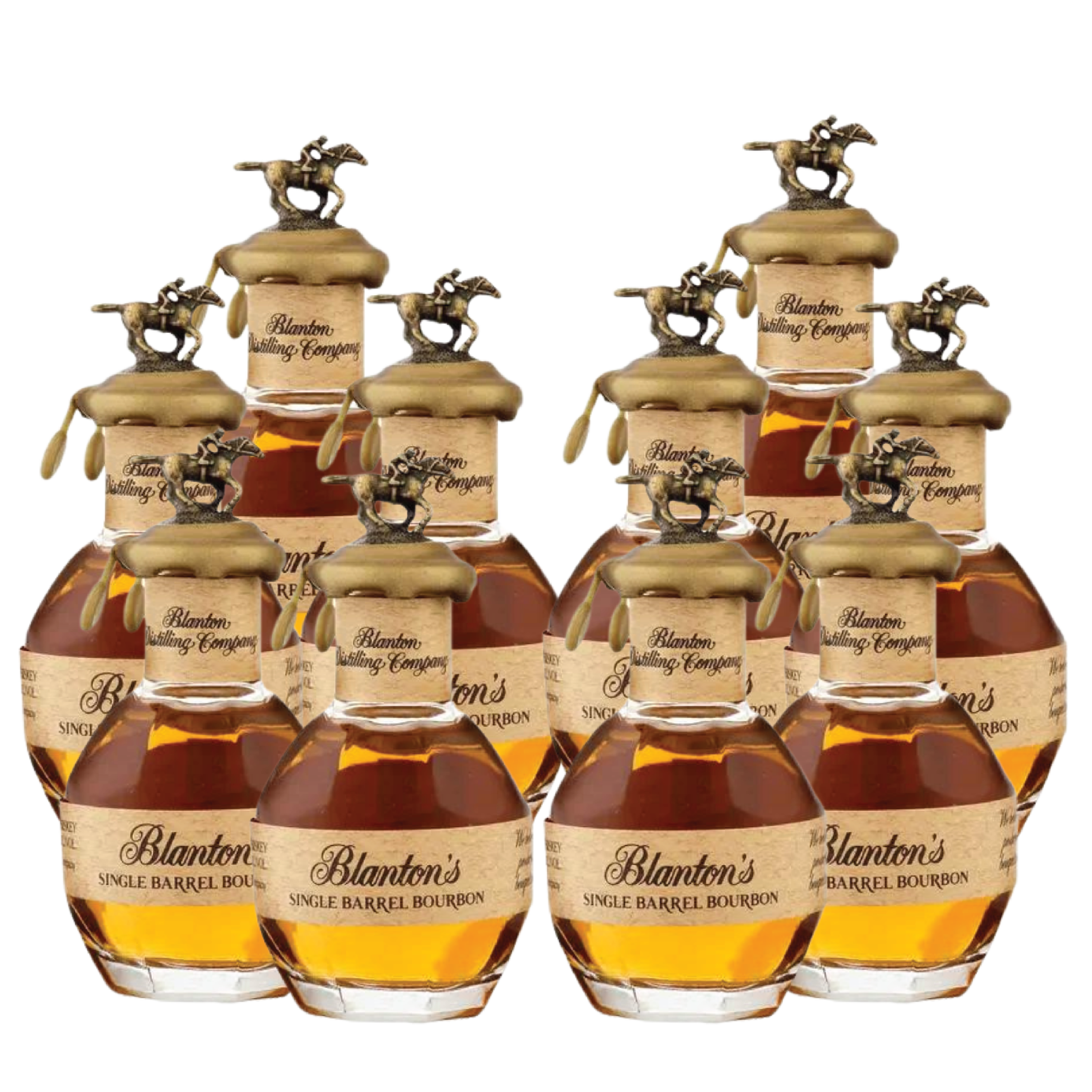 10 Blanton's Miniature Bourbon 50ml Shot Bundle - Liquor Bar Delivery