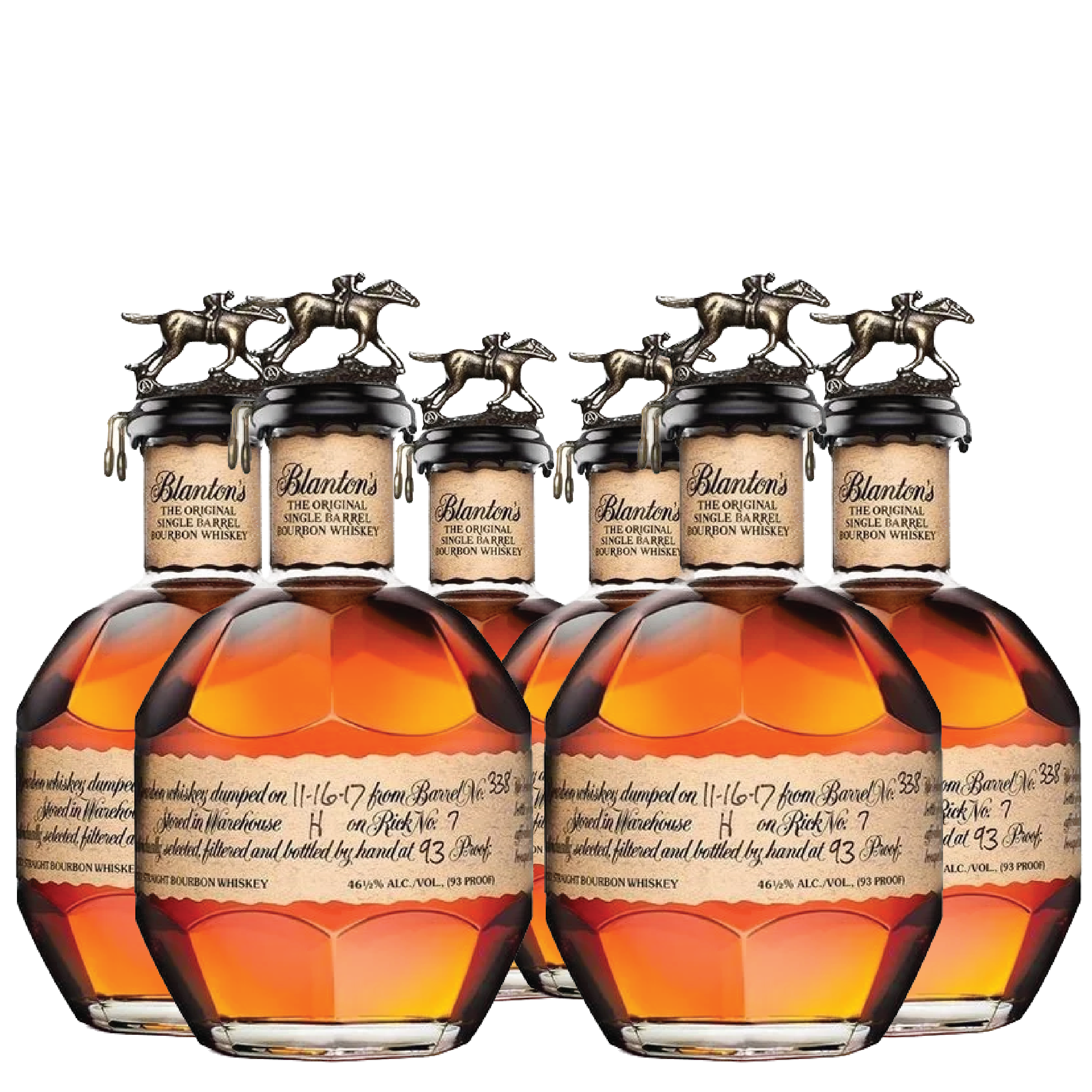 6 Bottles of Blanton's Single Barrel Bundle - 750ml - Liquor Bar Delivery