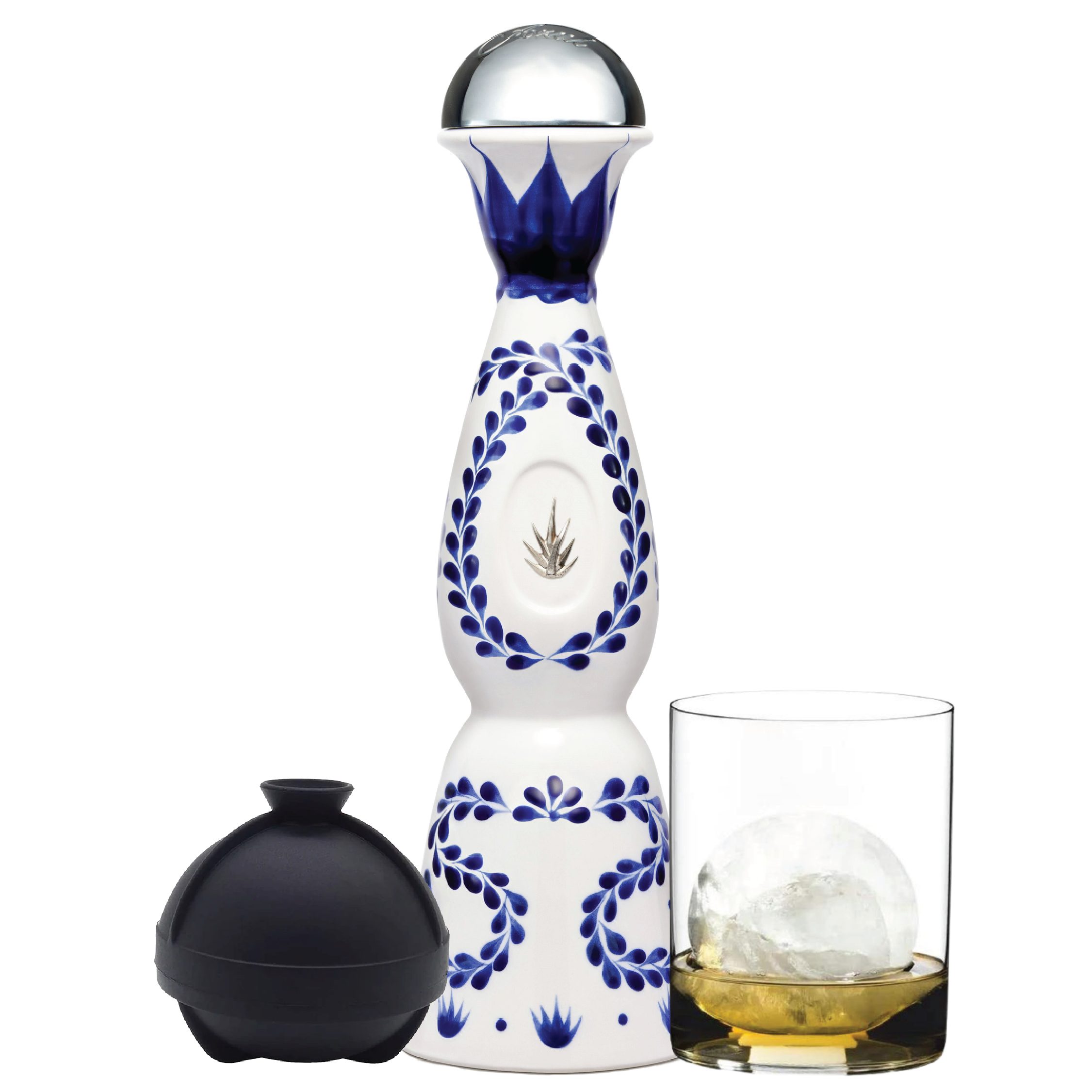 Clase Azul Tequila Reposado, Tumbler, Sphere Ice Ball Mold  Bundle