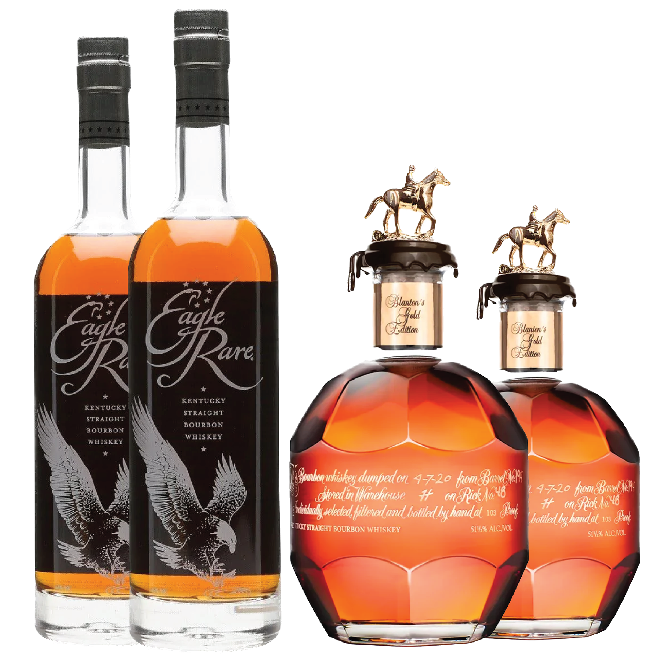 Two Eagle Rare, and two Blanton Single Barrel - Liquor Bar Delivery