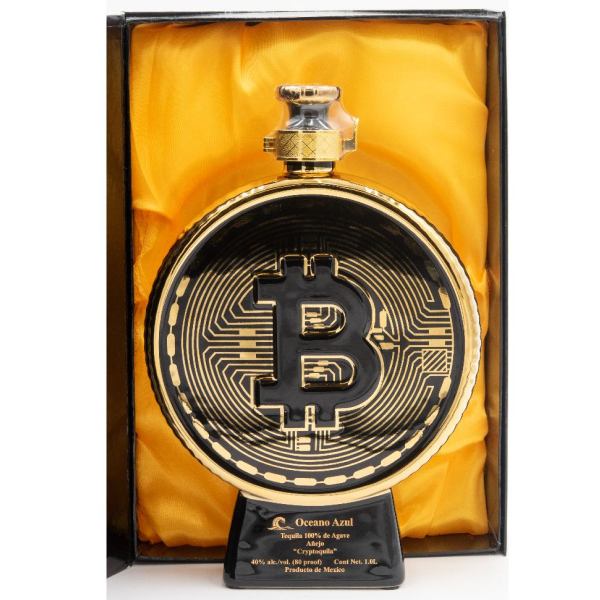 Oceano Azul Cryptoquila Anejo Tequila 1Ltr - Liquor Bar Delivery