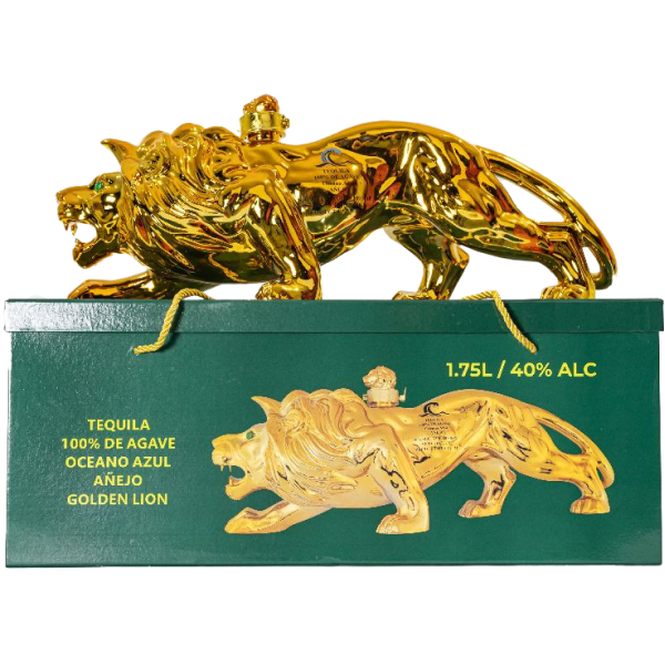 Oceano Azul Lion tequila Anejo 1.75 L - Liquor Bar Delivery