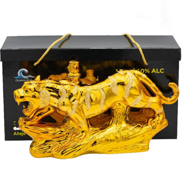 Oceano Azul Tiger tequila Anejo 1.75 L - Liquor Bar Delivery