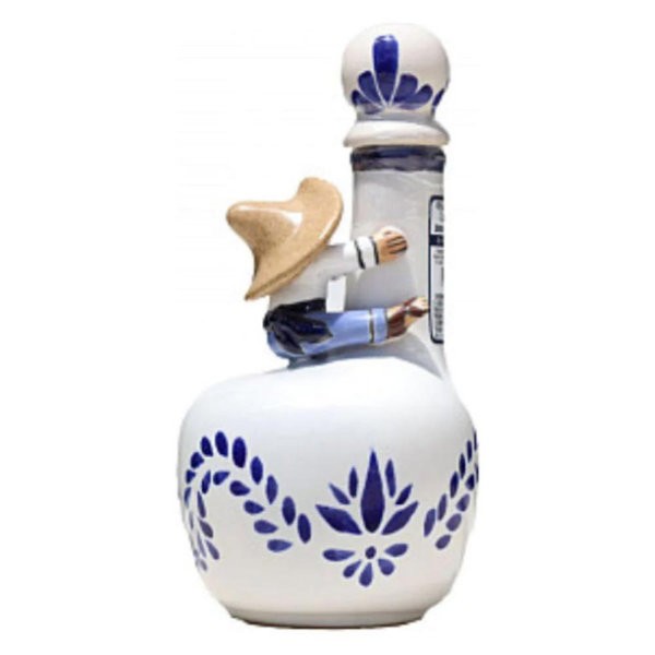 Don Pipocho Extra Anejo White and Blue Ceramic 750ml - Liquor Bar Delivery