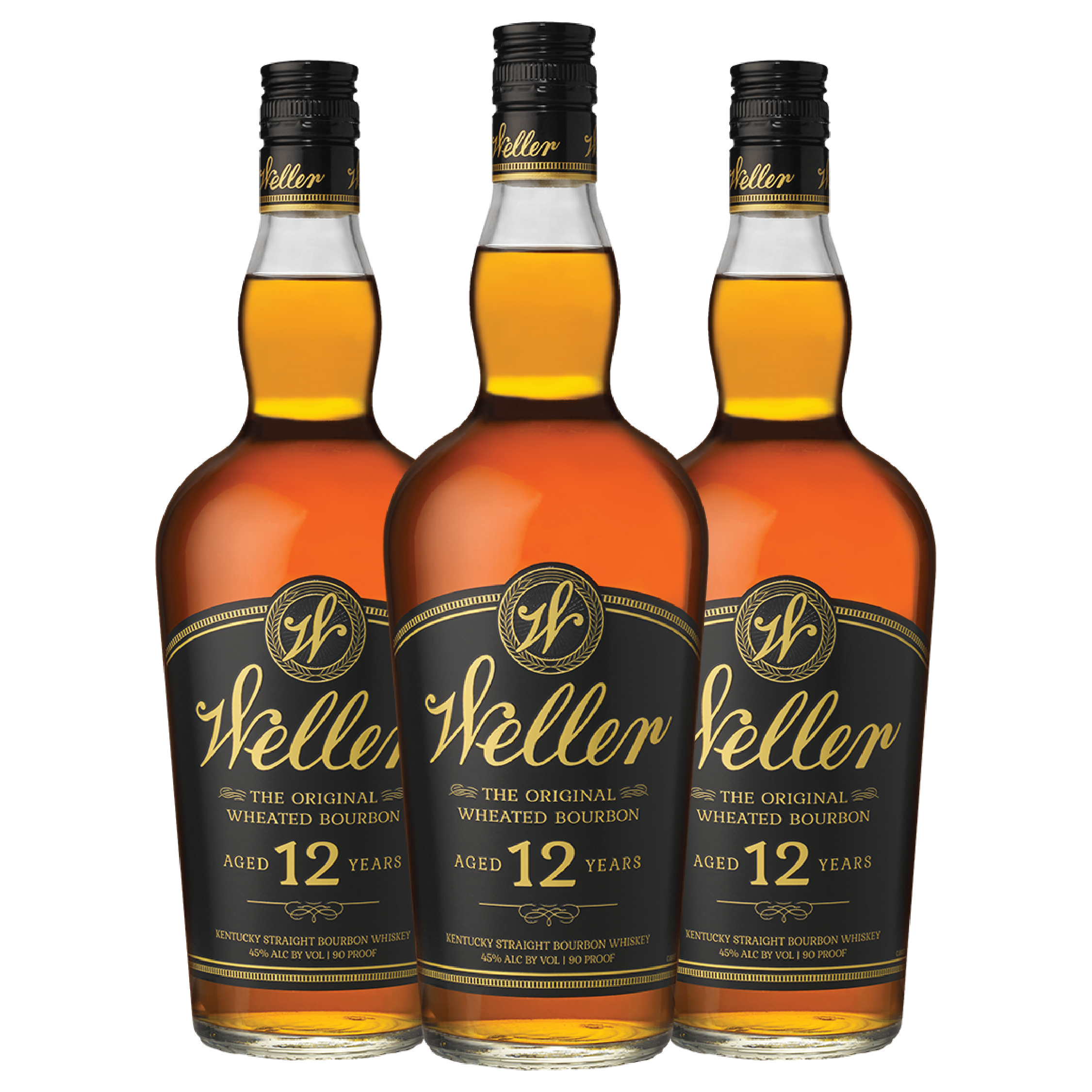 3 W.L. Weller 12 Year Old Bourbon Bundle - 750ml - Liquor Bar Delivery