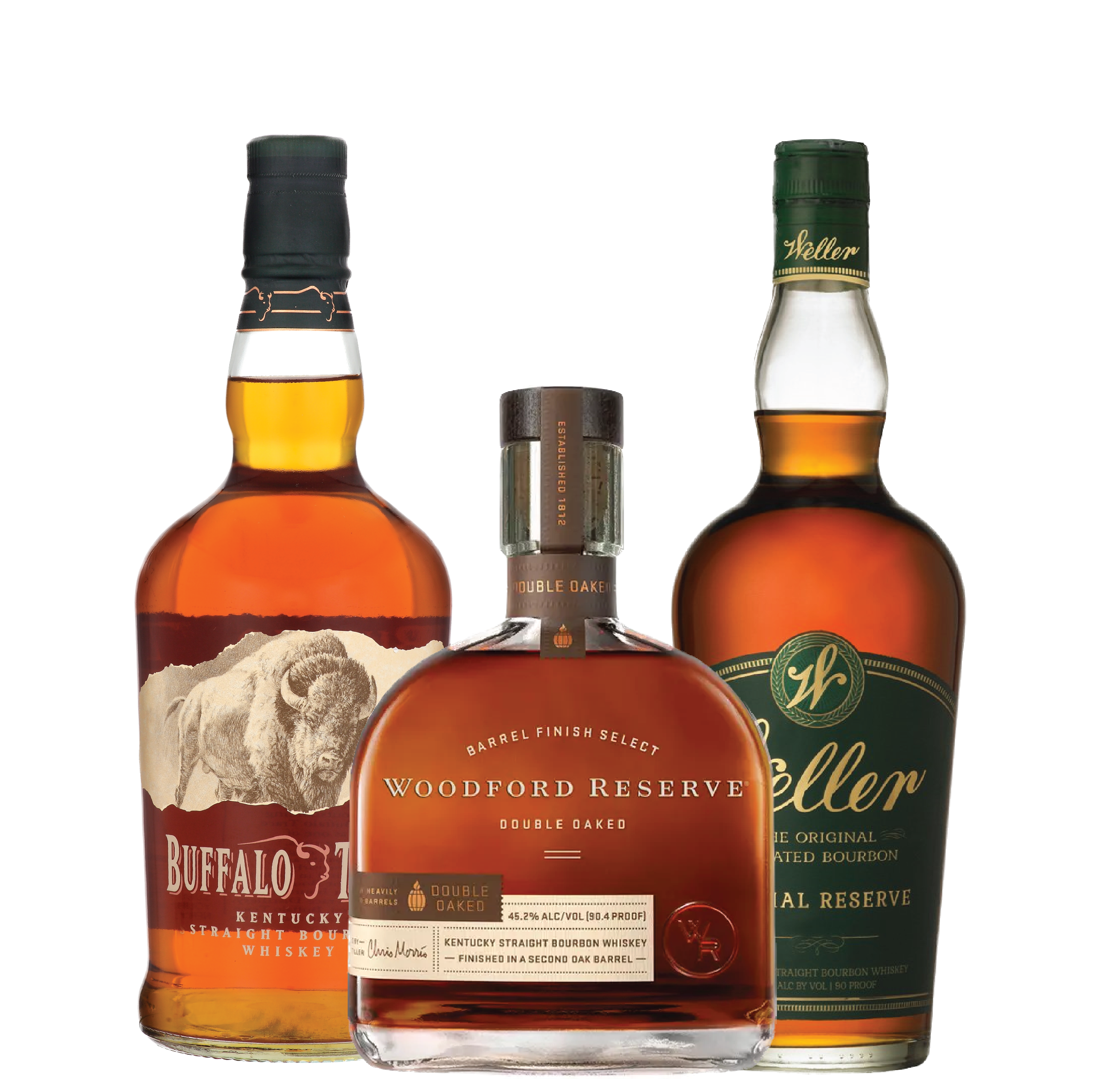 Woodford Reserve Double Oaked Bourbon, Buffalo Trace, Weller Special Reserve - Liquor Bar Delivery