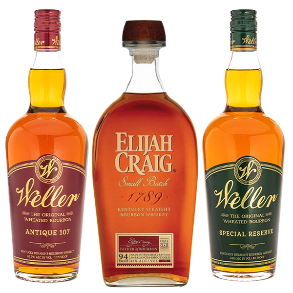 Weller Special Reserve, Weller Antique 107, Elijah Craig Barrel Proof - Liquor Bar Delivery