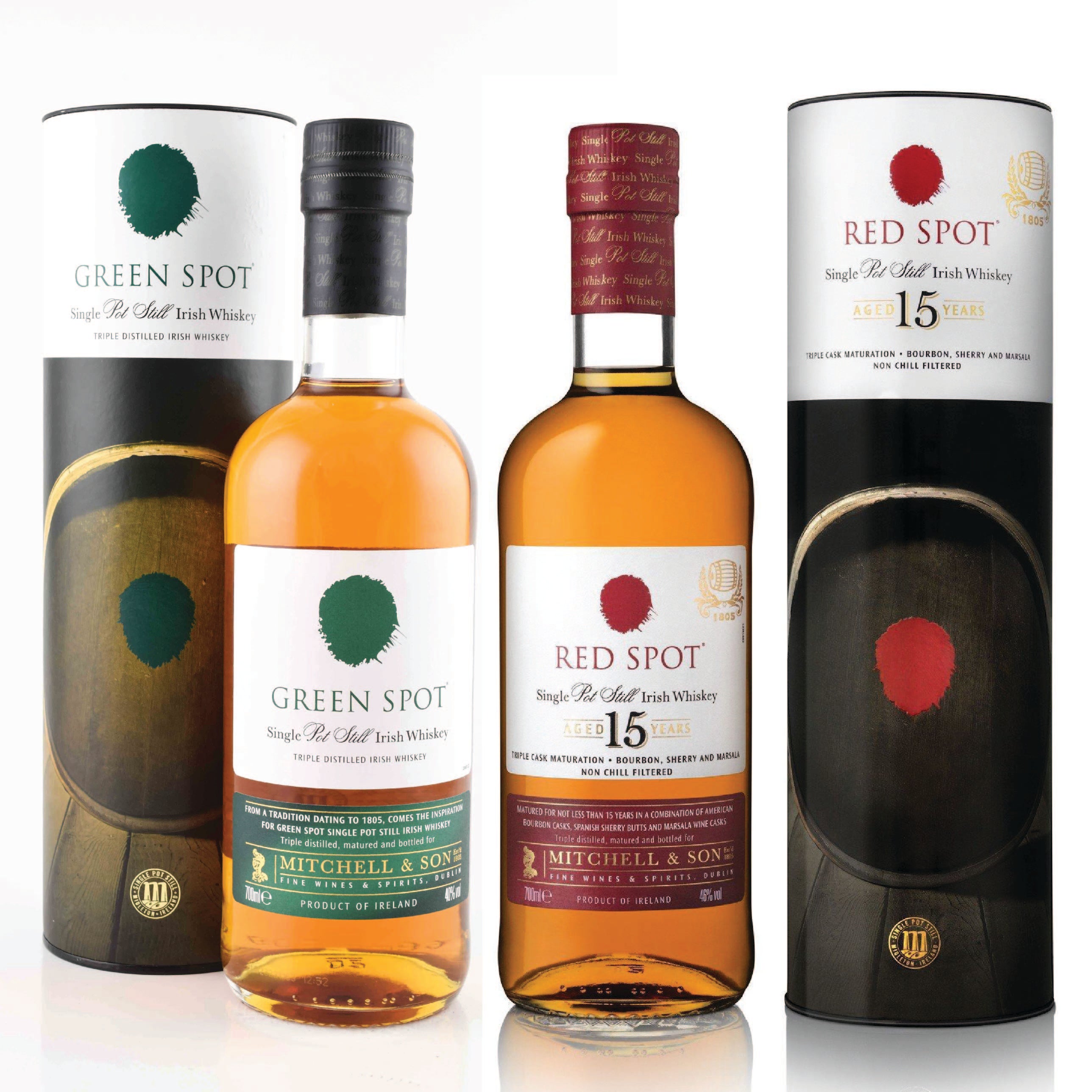 1 Red Spot 1 Green Spot Irish Whiskey  - 750ml - Liquor Bar Delivery