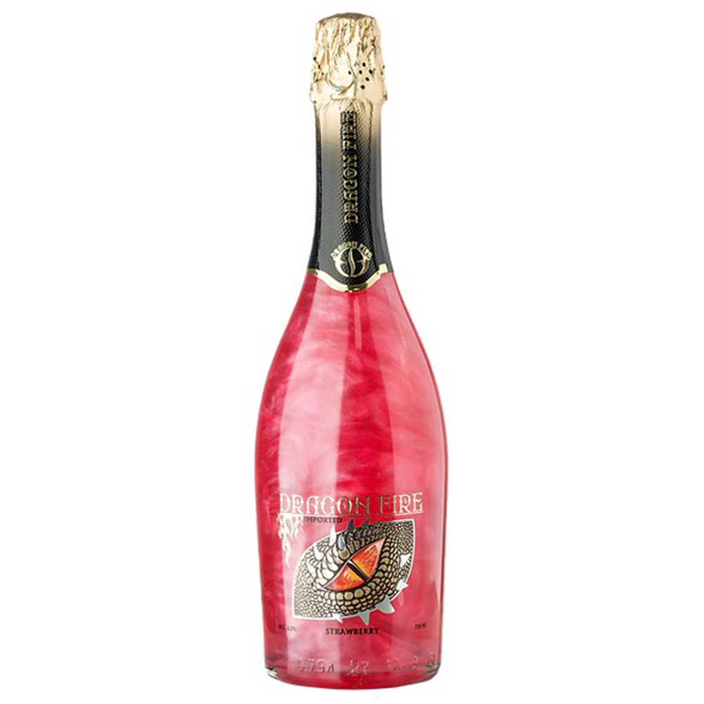 Dragon Fire Sparkling Wine-Strawberry 750ml - Liquor Bar Delivery